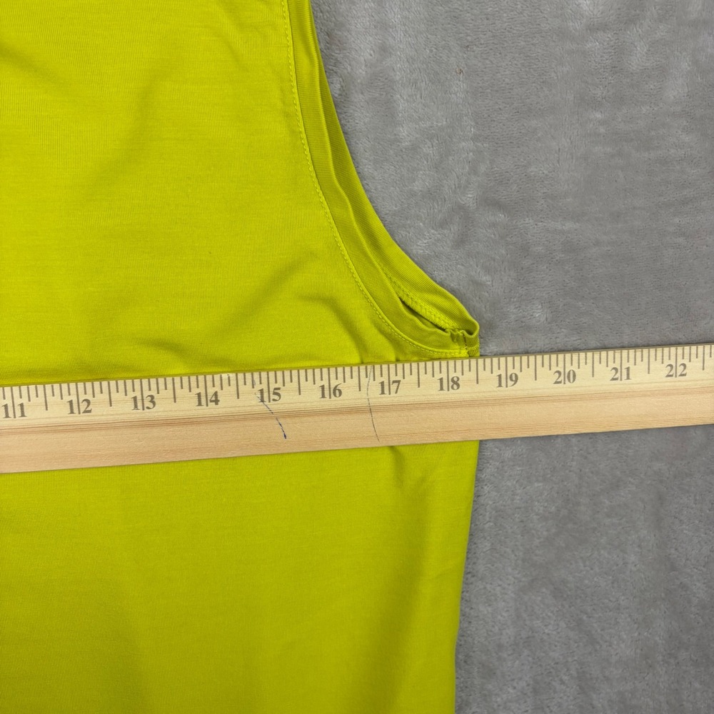 Fabletics Martha Tunic Tank Top S Neon Green Side Tie Asymmetrical Activewear - Picture 6 of 9